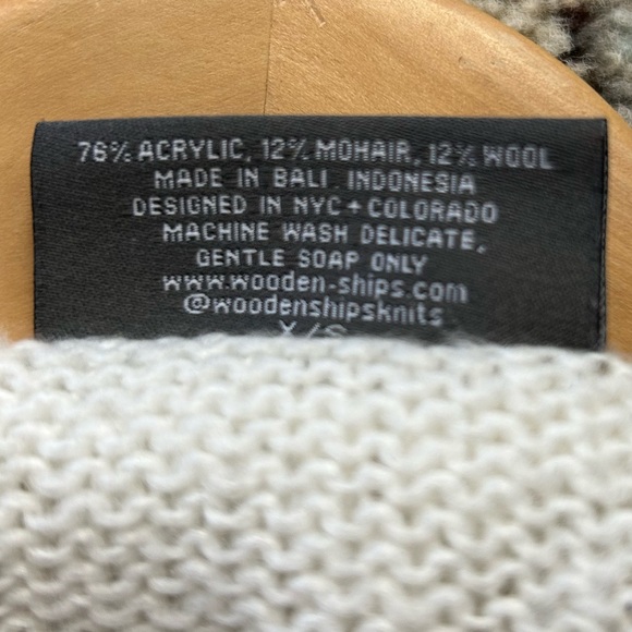 Wooden Ships | White Wool Mohair Blend Sweater | Sz Small - Picture 3 of 6